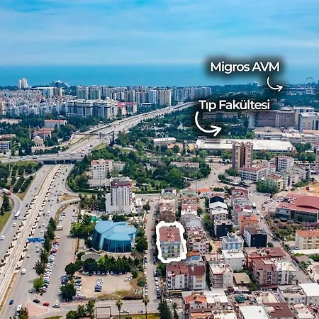 Konyaalti Sahiline Arac Ile 5 Dk Merkezi Konum '14' Apartment *